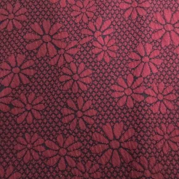 Joe B Burgundy & Black Floral Skirt - Picture 5 of 8